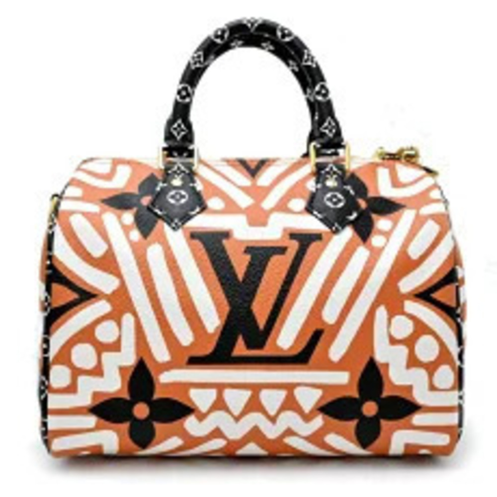 Louis Vuitton Speedy LV Canvas Bandoulire Crafty Handbag White